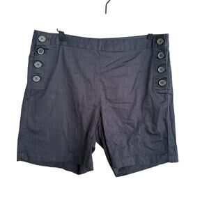 Brooks Brothers Nautical Button Shorts 12 Navy Blue Academia Prep Tennis Bermuda
